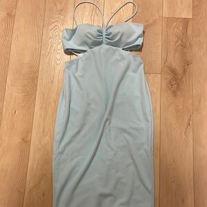 XSCAPE Cutout Bodycon Dress, Aqua, sz 12
